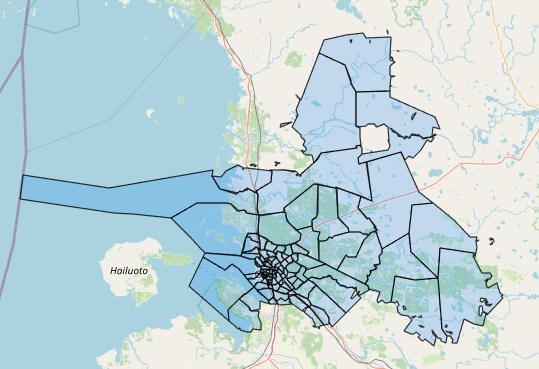 Kaupunginosat Kartalla Kartta Kaupunginosat Kartalla Kartta