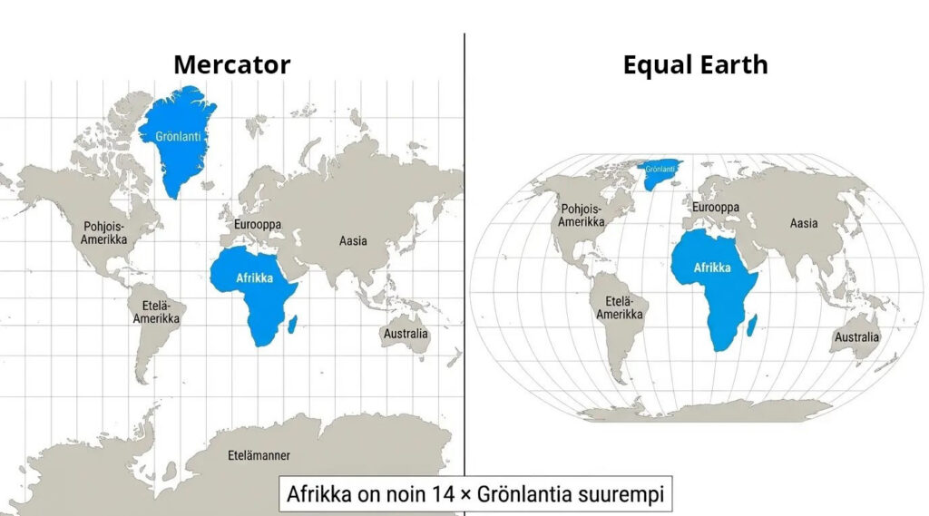 Maailmankartta muuttuu – YK suosittelee Equal Earth -karttaa Mercatorin tilalle