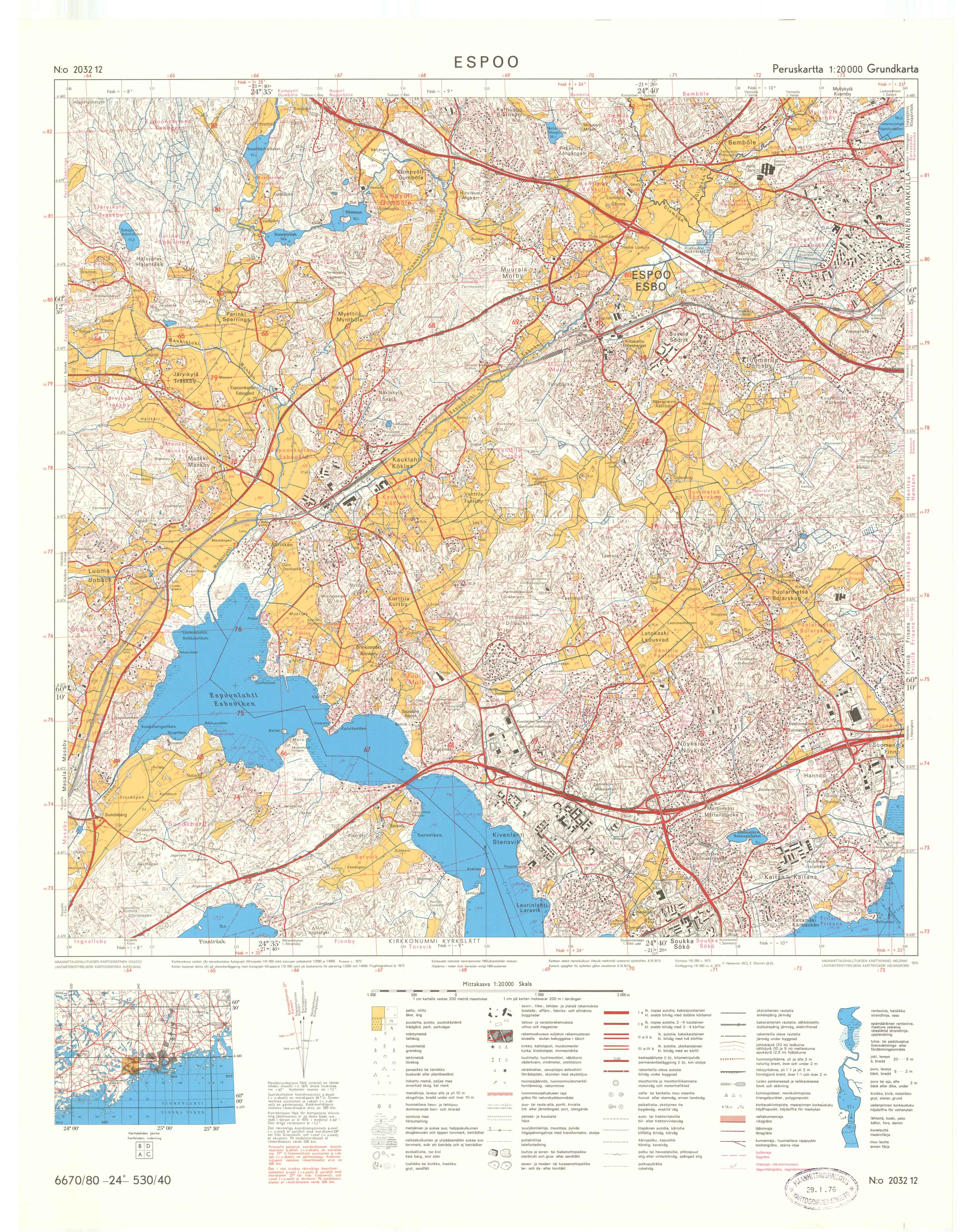 Kartta vuodelta 1975