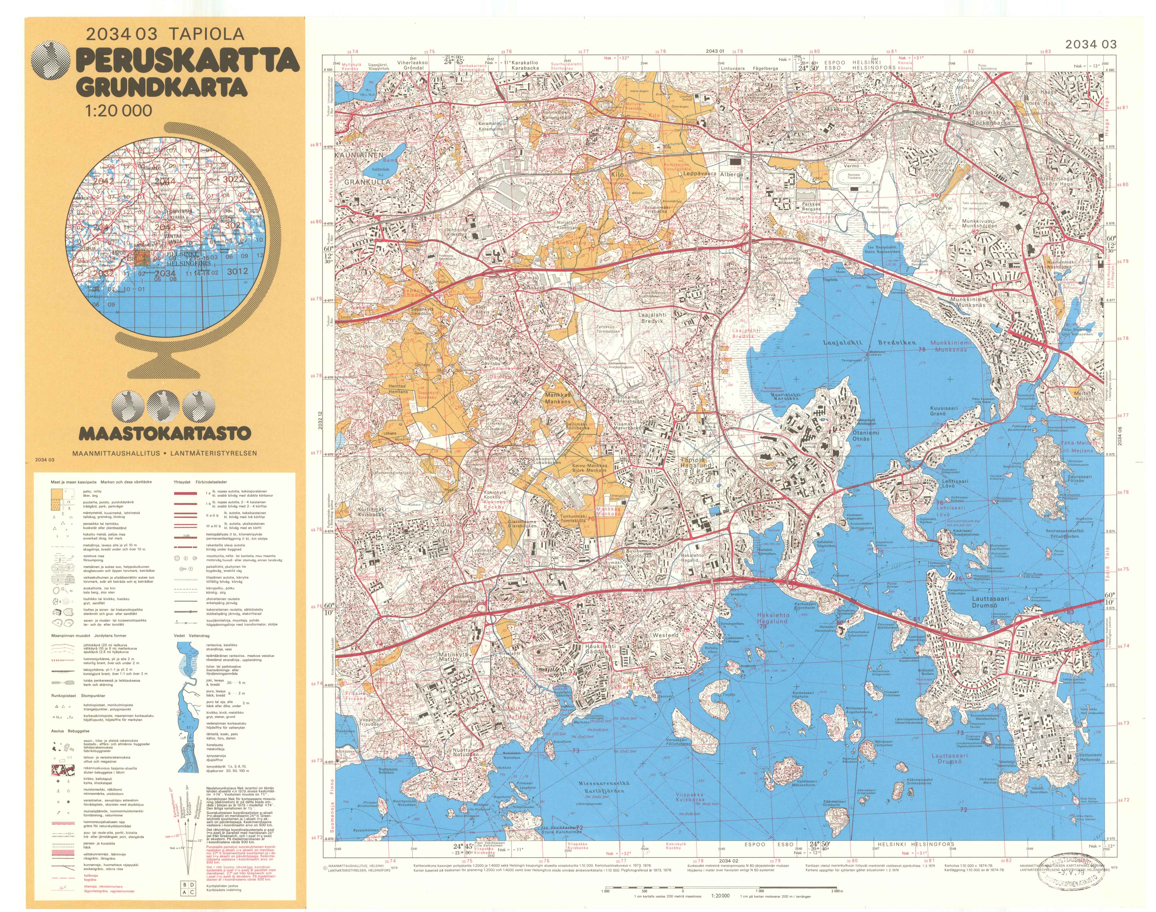 Kartta vuodelta 1979