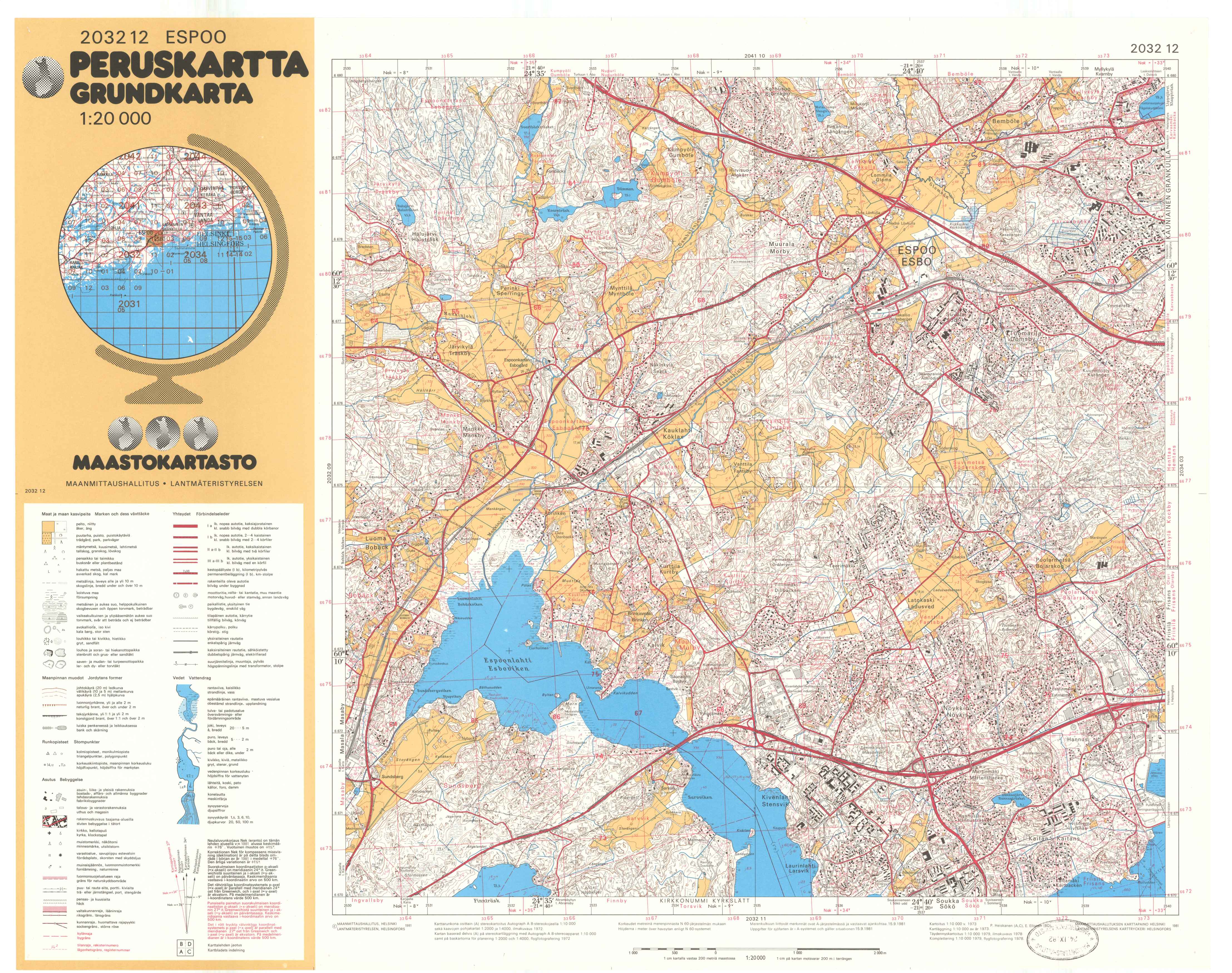 Kartta vuodelta 1981